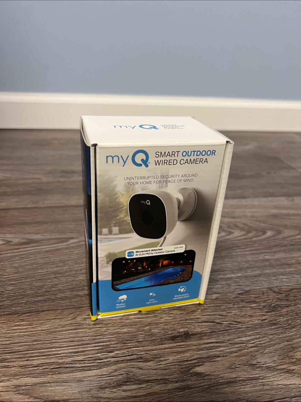 myQ Smart Outdoor Wired Camera - White/Black